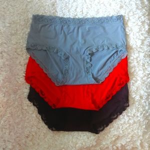 NWT Aerie Lace Trim Boybrief Underwear (set of 3)